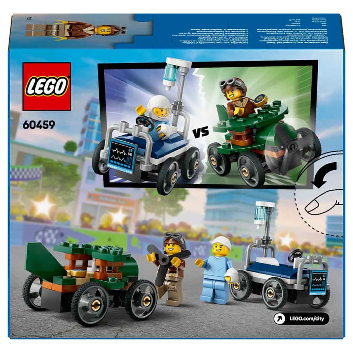 LEGO CITY UCAK HASTANE YATAGINA KARSI YARIS ARABASI PAKETI 60459 Diğer LSC60459