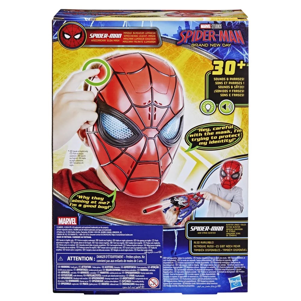 Spider-Man Brand New Day Wisecrackin Glow Mask G2448 	Marvel G2448