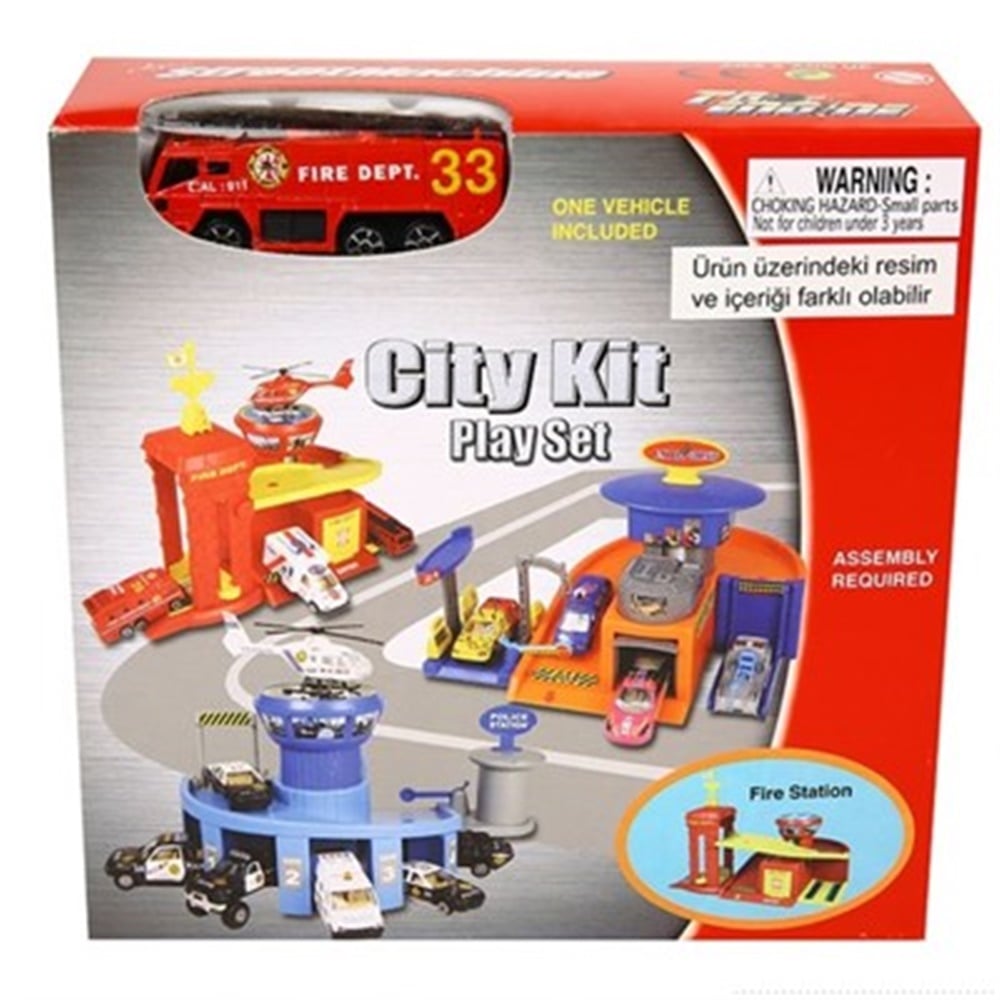 GARAJ SETİ MİNİ POLİS/İTFAİYE/BİNEK 1 ARAÇLI 