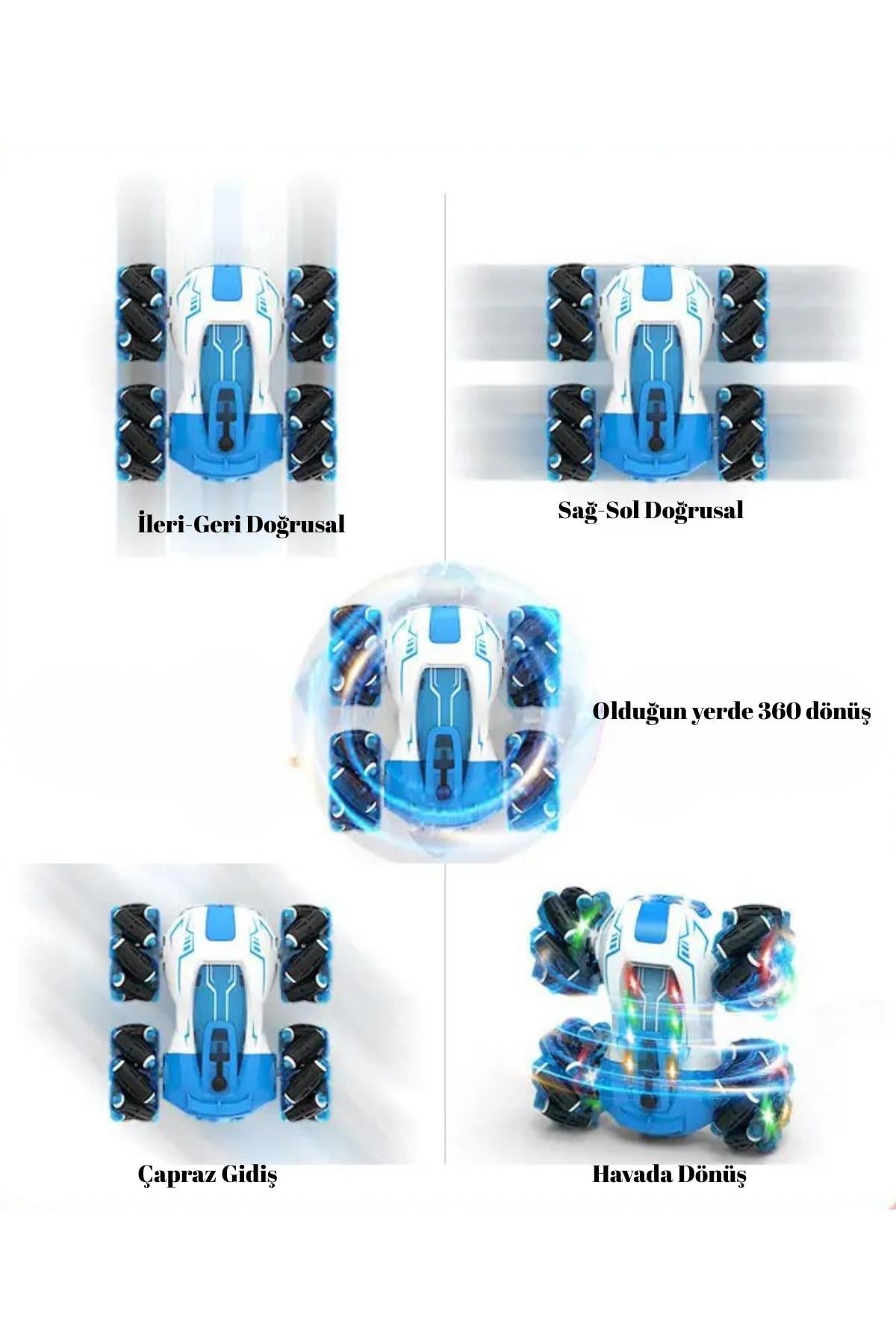 UZAKTAN KUMANDALI FUL FONKSIYON SARJLI STUNT DRIFT VE AKROBAT ARABA YESIL Diğer HG4 33 Y