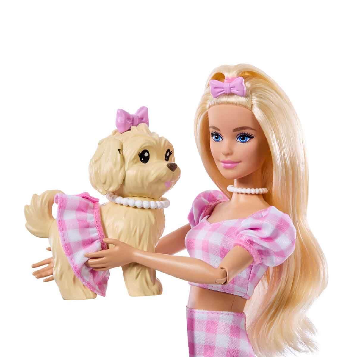 BARBIE UYUMLU DOSTLAR SARI SACLI BEBEK VE KOPEKCIGI JFP36 Diğer JFP36