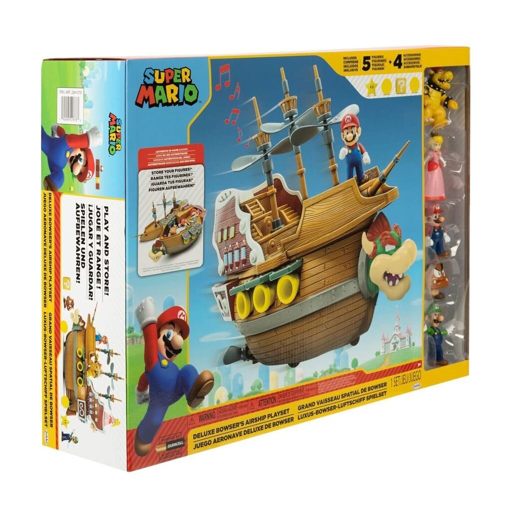 NINTENDO SUPER MARIO DELUXE OYUN SETI BOWSER SHIP DAHIL 5 FIGUR 6.5 CM 13258 Diğer NESL 13258