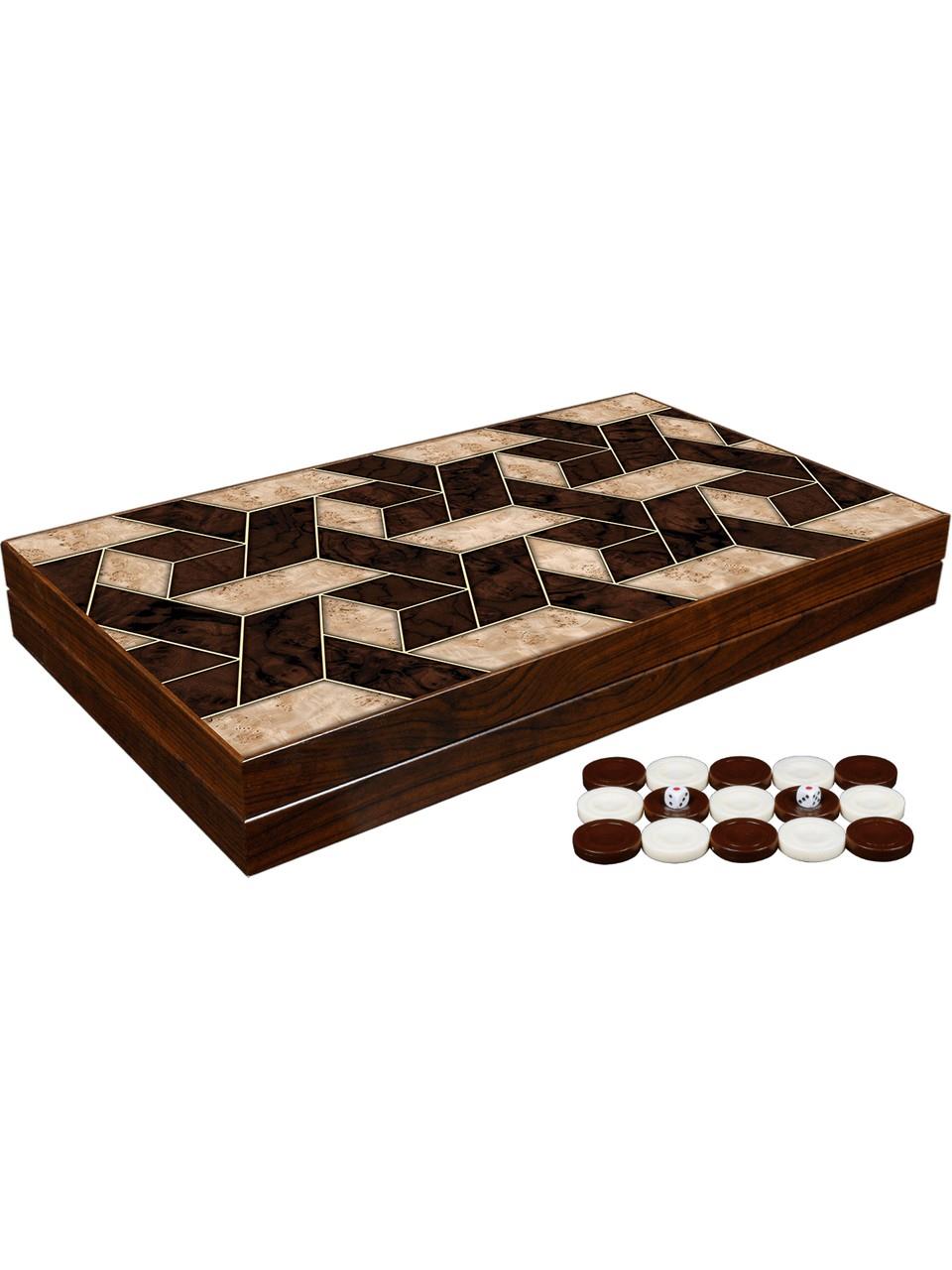 Elegance Walnut Style Tavla KS Games T60