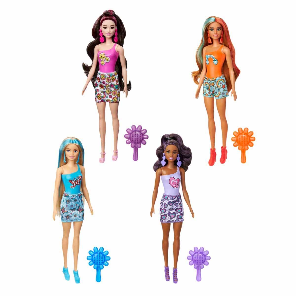 BARBIE COLOR REVEAL RENK DEGISTIREN BARBIE GOKKUSAGI SERISI SURPRIZ PAKET HRK06 Diğer HRK06