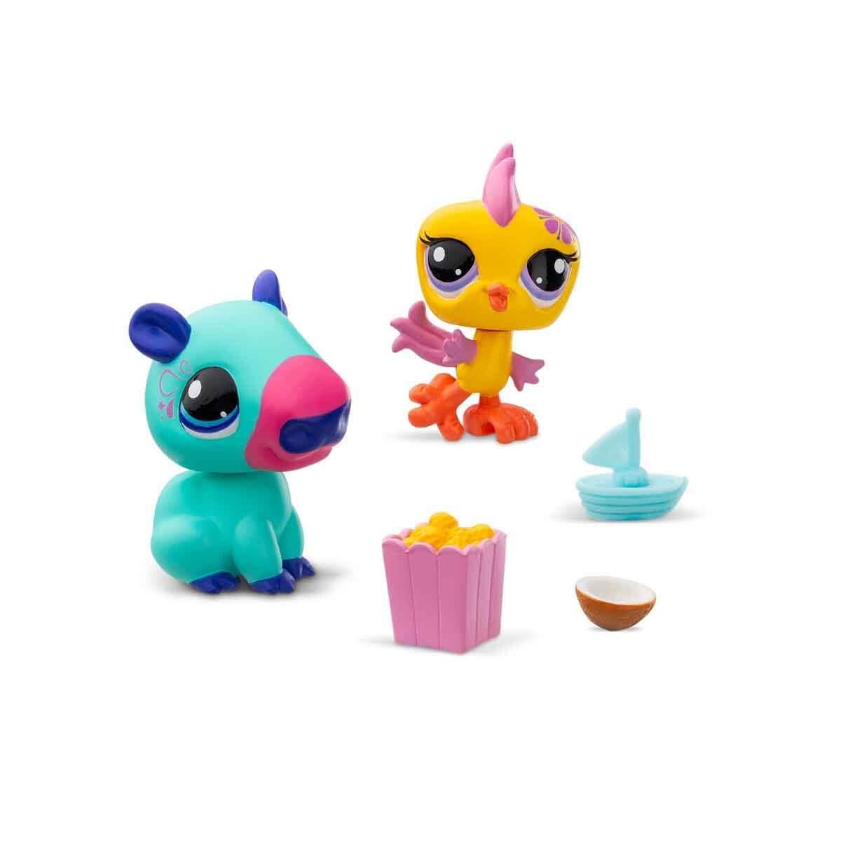 Littlest Pet Shop Minişler 2'li Figür Seti S2 - 90&91 Kapibara ve Kuş 00585 Littlest Pet Shop S00585