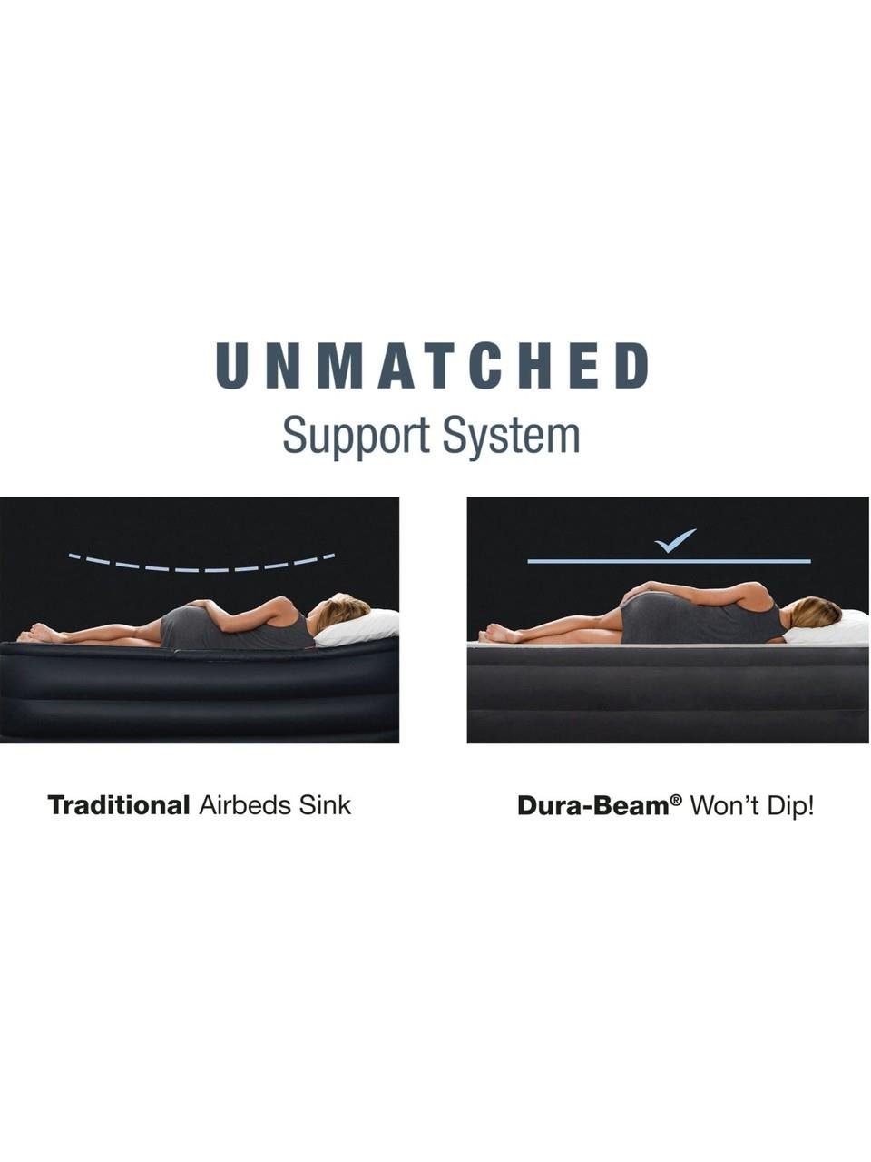 Intex Elektrikli Queen Dura Beam Başlıklı Ultra Yatak 152x236x86 cm Intex IKY64448