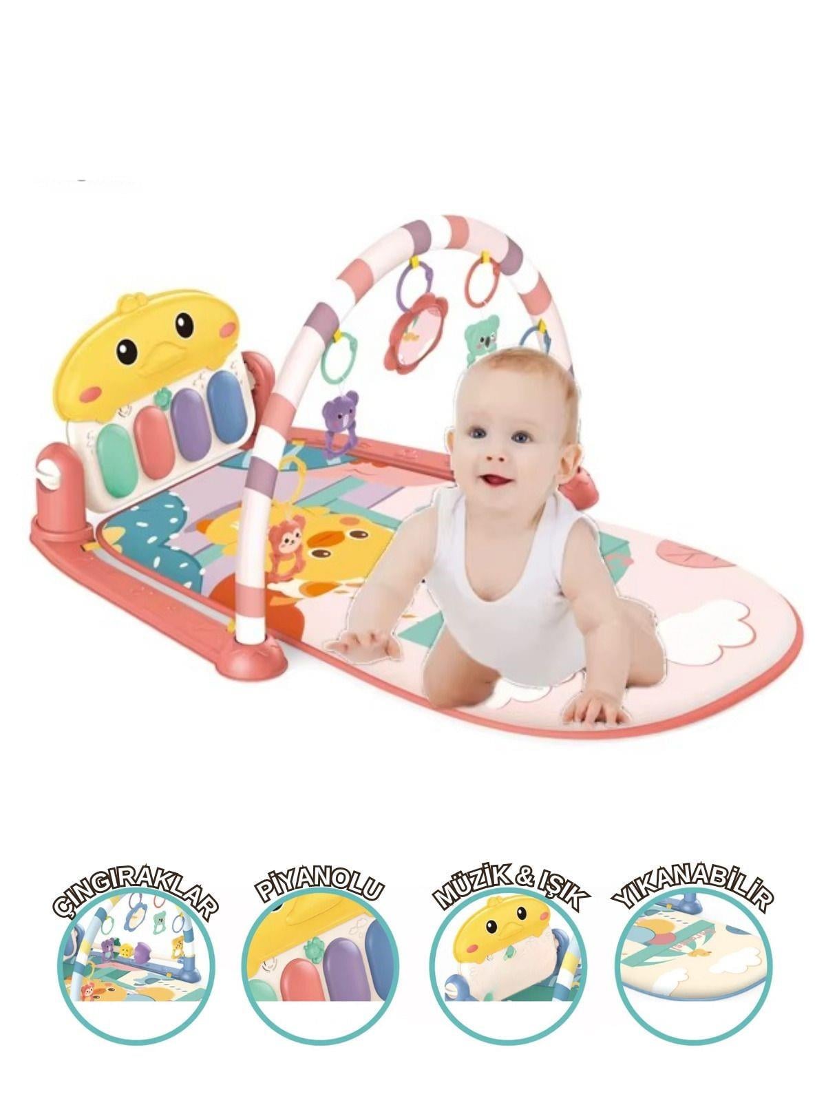 Vardem Bebek Oyun Halısı (Piyanolu Ördekli) Pembe Vardem BIB 698 94