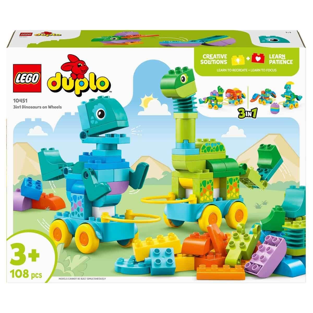 LEGO DUPLO KASABASI 3’U 1 ARADA TEKERLEKLI DINOZORLAR 10451 Diğer LED10451