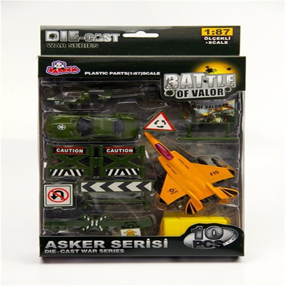 Die Cast 10 Parça Araç Seti 1:87