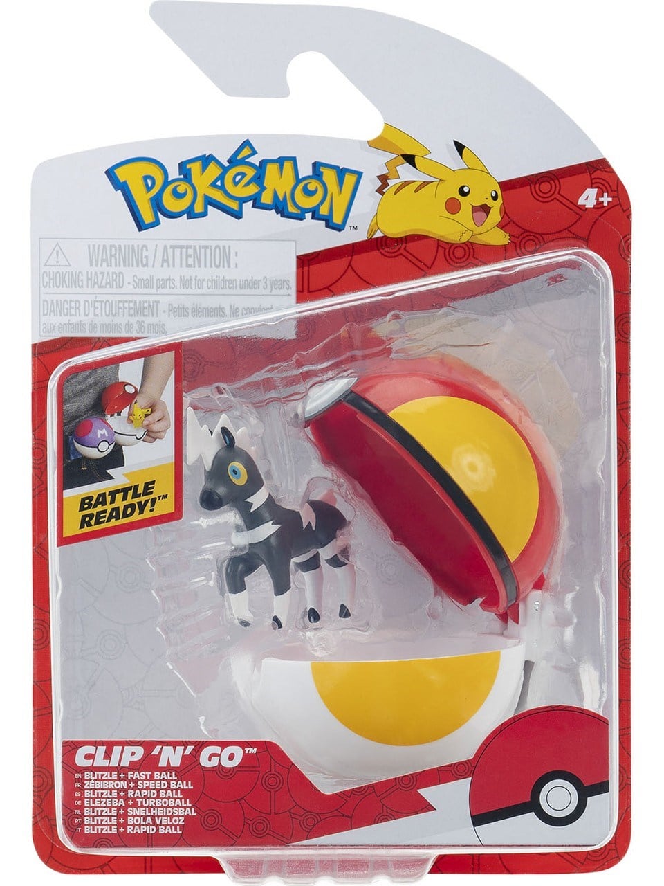 Pokémon Clip 'n' Go Poké Topu ve Figür Seti Blitzle + Fast Ball 95057 C-PKW4149 Pokemon PKW4149
