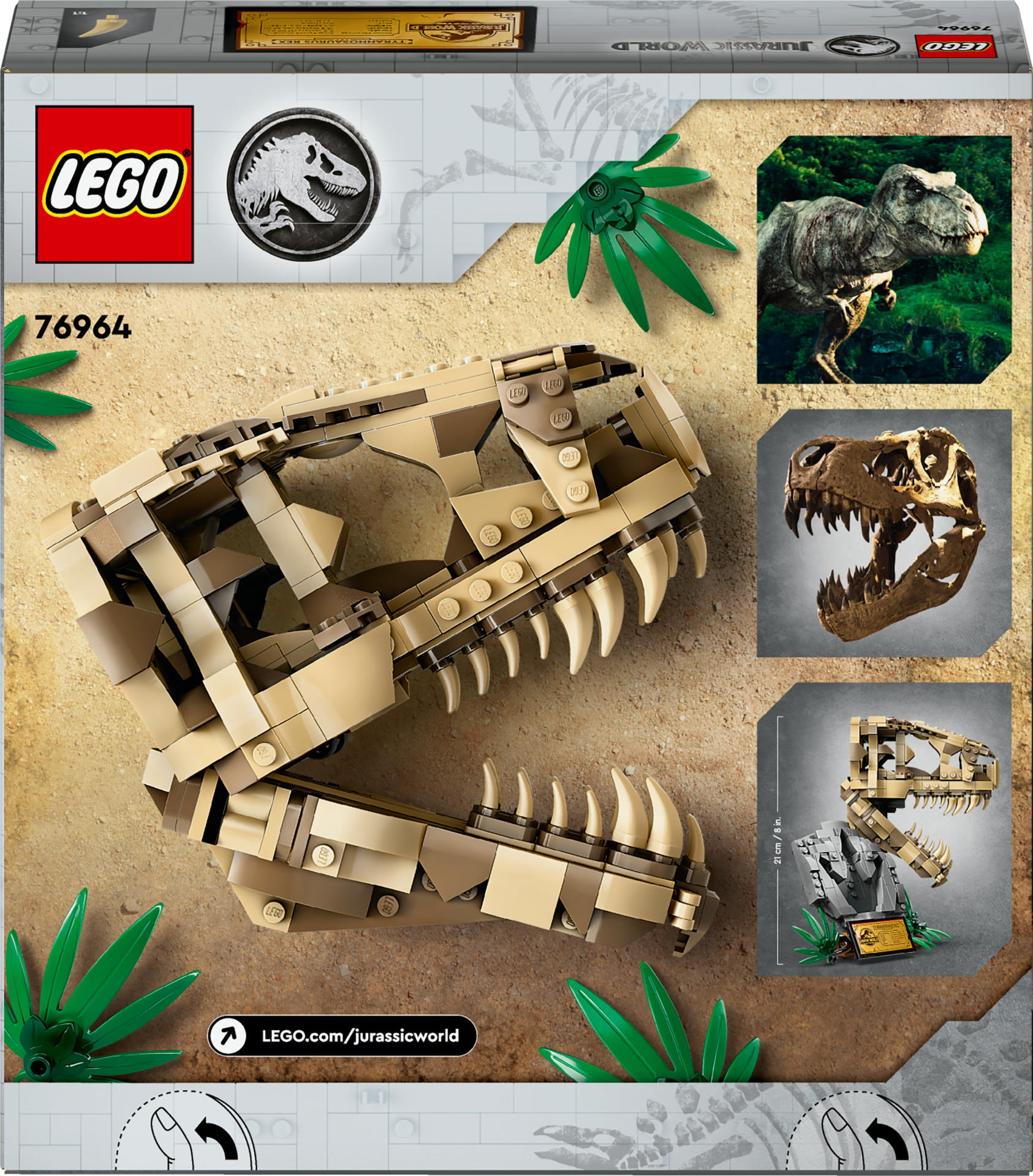 LEGO JURASSIC WORLD DINOZOR FOSILLERI T.REX KAFATASI 76964 Diğer LJW76964
