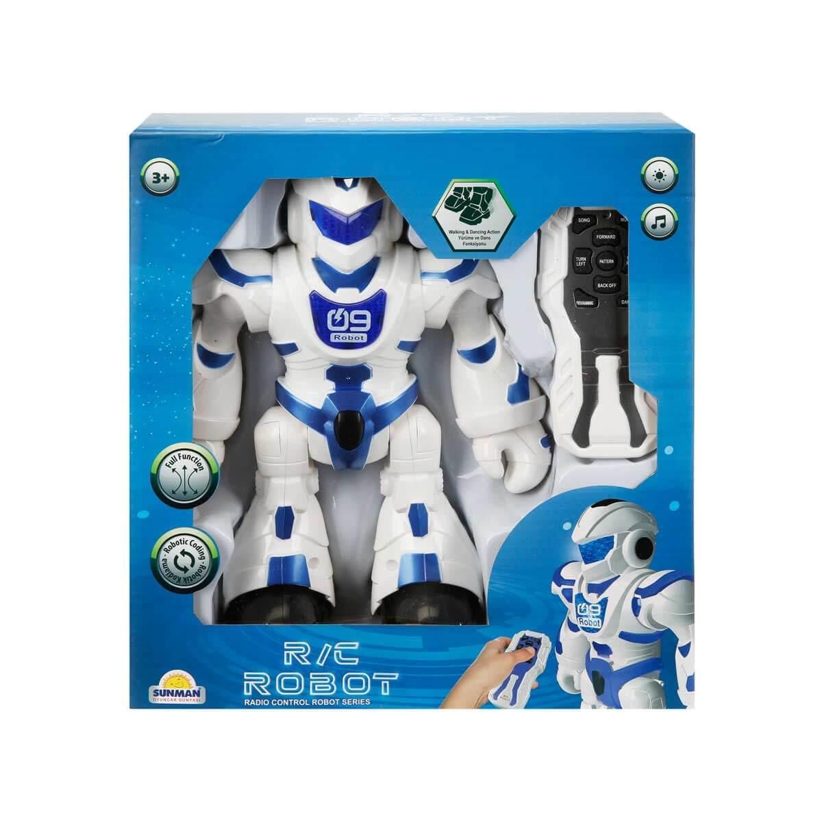UZAKTAN KUMANDALI MUZIKLI VE ISIKLI PROGRAMLANABILIR ROBOT MAVI Diğer S01001912 M