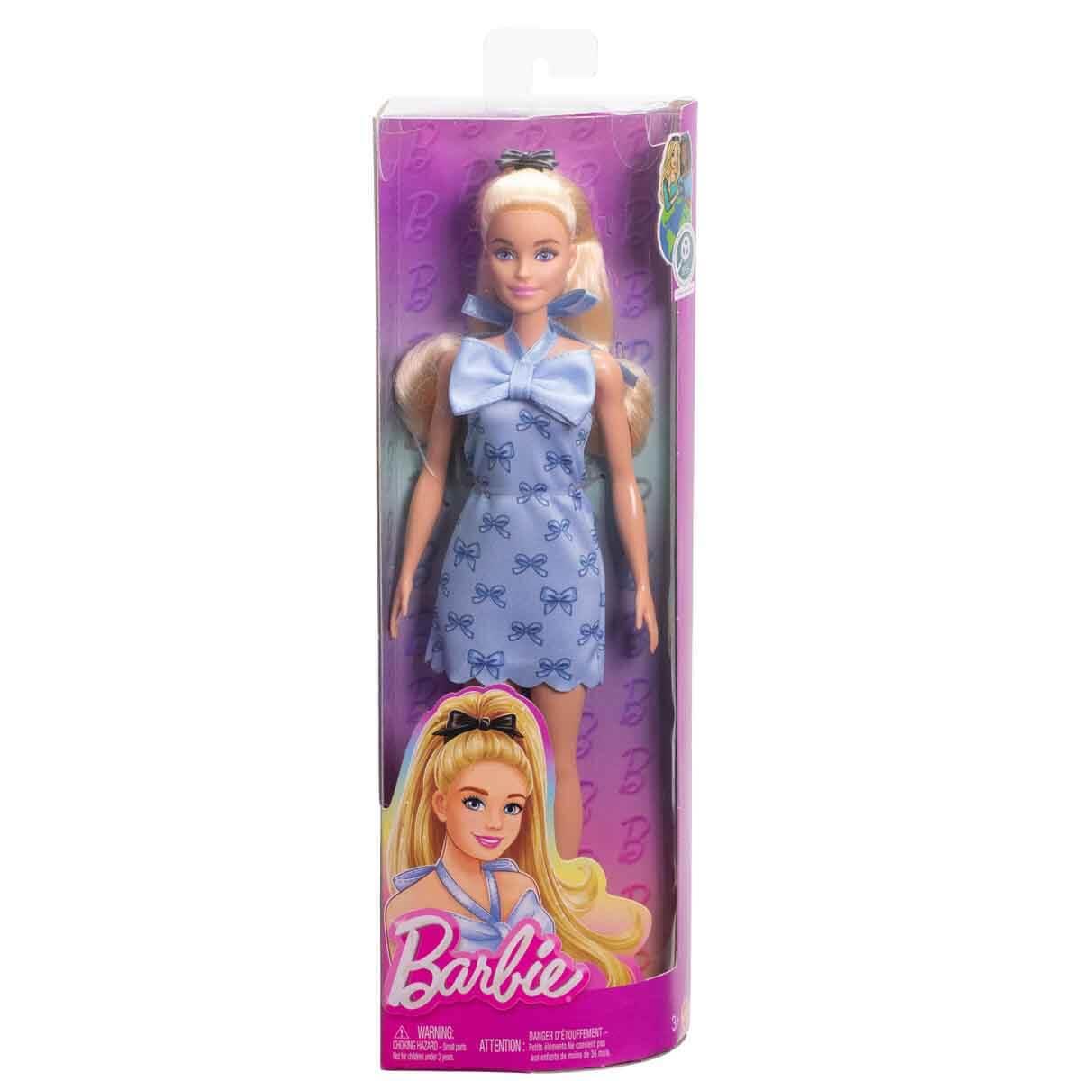 BARBIE MAVI FIYONKLU ELBISELI FASHIONISTAS BEBEGI FBR37-HYT93 Diğer HYT93