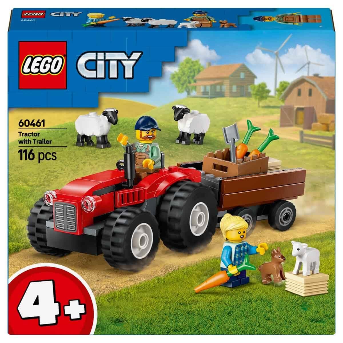 LEGO CITY ROMORKLU KIRMIZI CIFTLIK TRAKTORU VE KOYUN 60461 Diğer LSC60461
