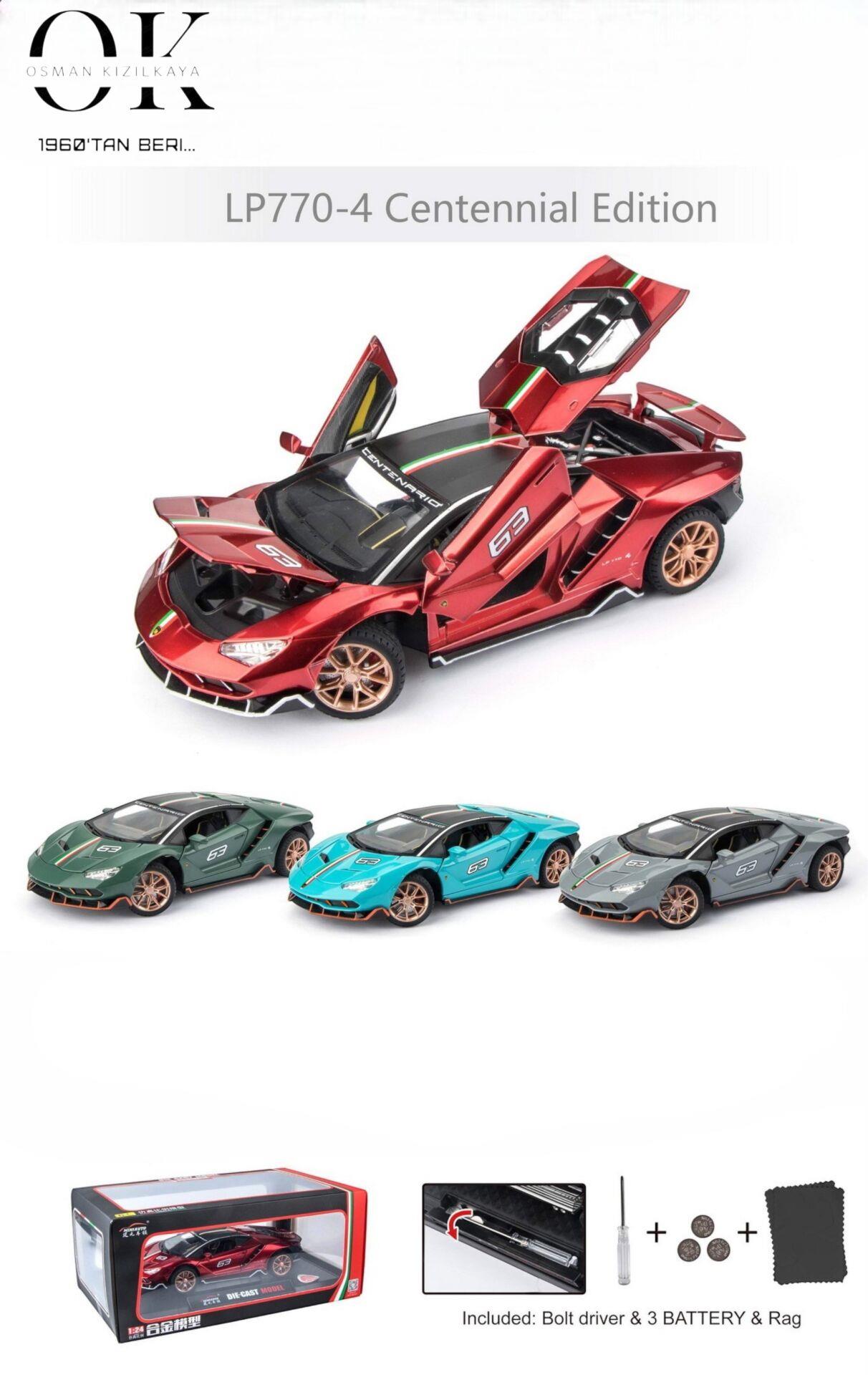 LAMBORGHINI 1:24 ISIKLI SESLI KUTULU DC24283 Diğer KZL DC24283