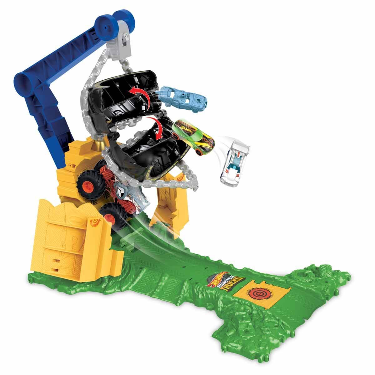 Hot Wheels Monster Trucks Arenada Rhinomite Mücadelesi Oyun Seti HTP18 Hot Wheels HTP18