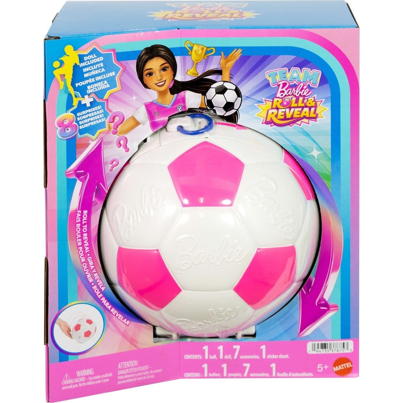 Barbie Roll ve Reveal Futbolcu Bebeği JMK20 Barbie JMK20