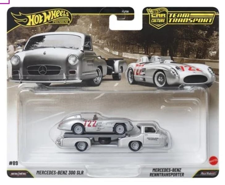 Hot Wheels Team Transport Mercedes-Benz 300 SLR & Mercedes-Benz Renntransporter JHX90 Hot Wheels JHX90