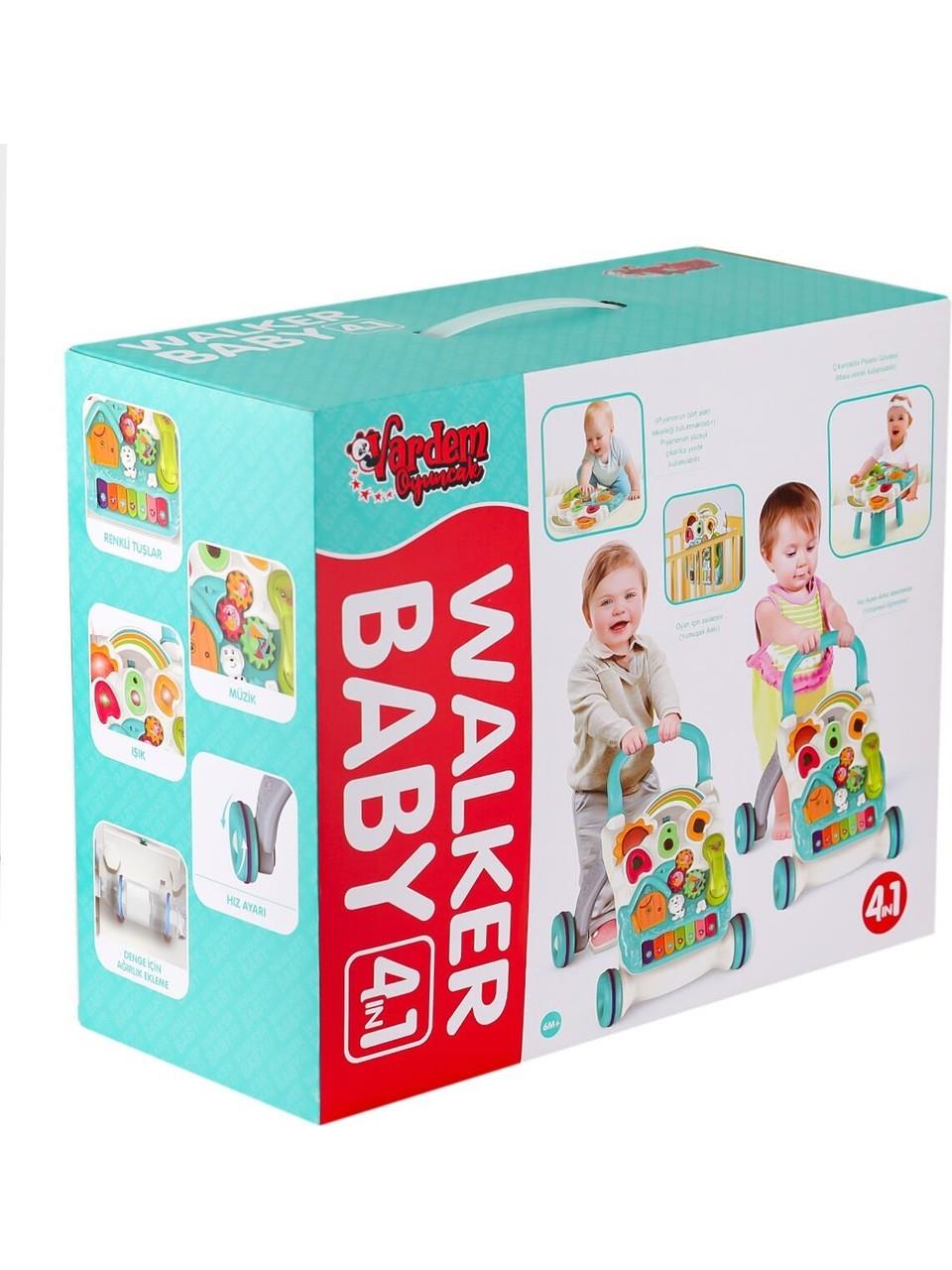 VARDEM PIYANOLU 4IN1 TURKUAZ BEBEK YURUTECI (TURKUAZ RENK) Diğer BIB 6017