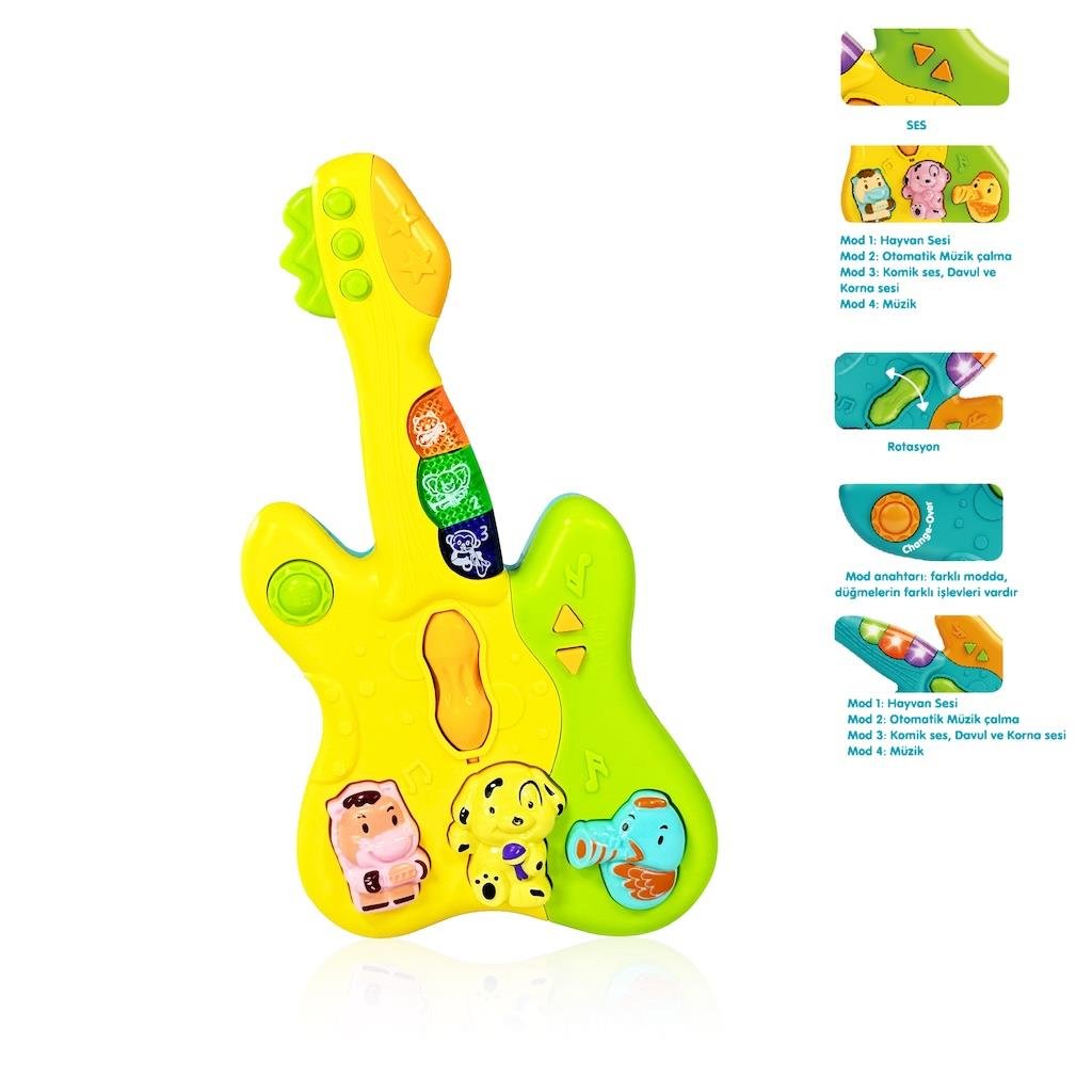 VARDEM ISIKLI VE MUZIKLI KUTULU GITAR BEBEK PIYANOSU Diğer VAR JLG 855 34A