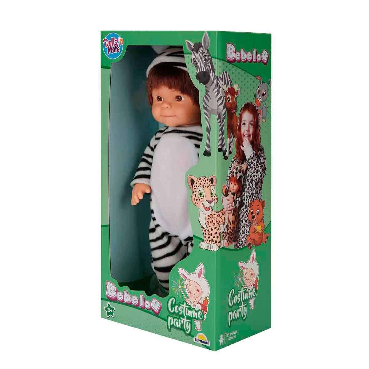 BEBELOU HAYVAN KOSTUMLU 40 CM ZEBRA BEBEK Sunman S00040041 Z