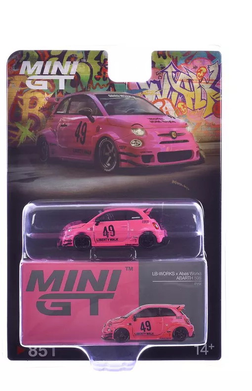 MINI GT 1:64 ABARTH 595 LB-WORKS X ABAS WORKS – PINK MGT00851 Diğer MGT00851