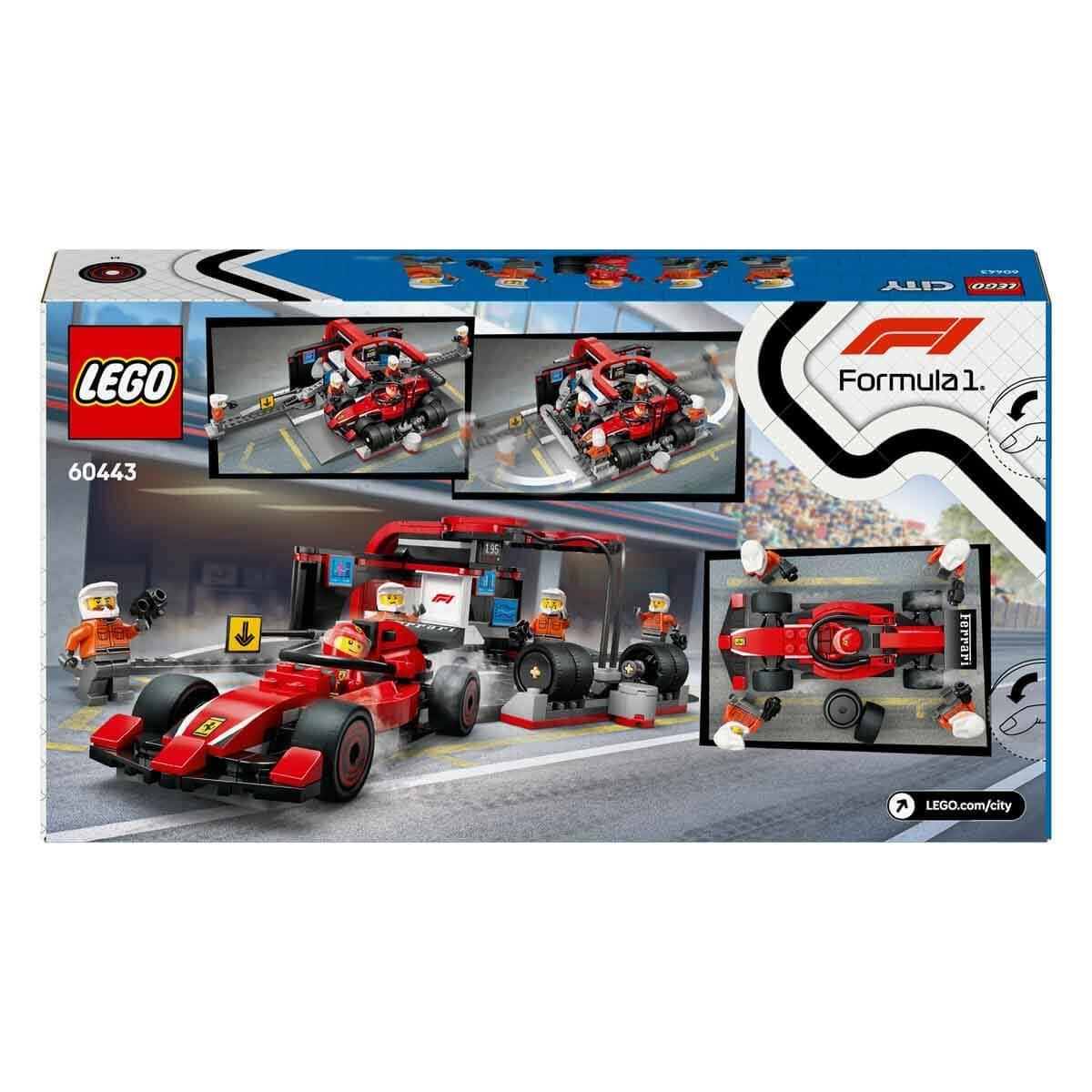 LEGO City Ferrari Arabalı F1 Pit Stop ve Pit Ekibi 60443 Lego LSC60443