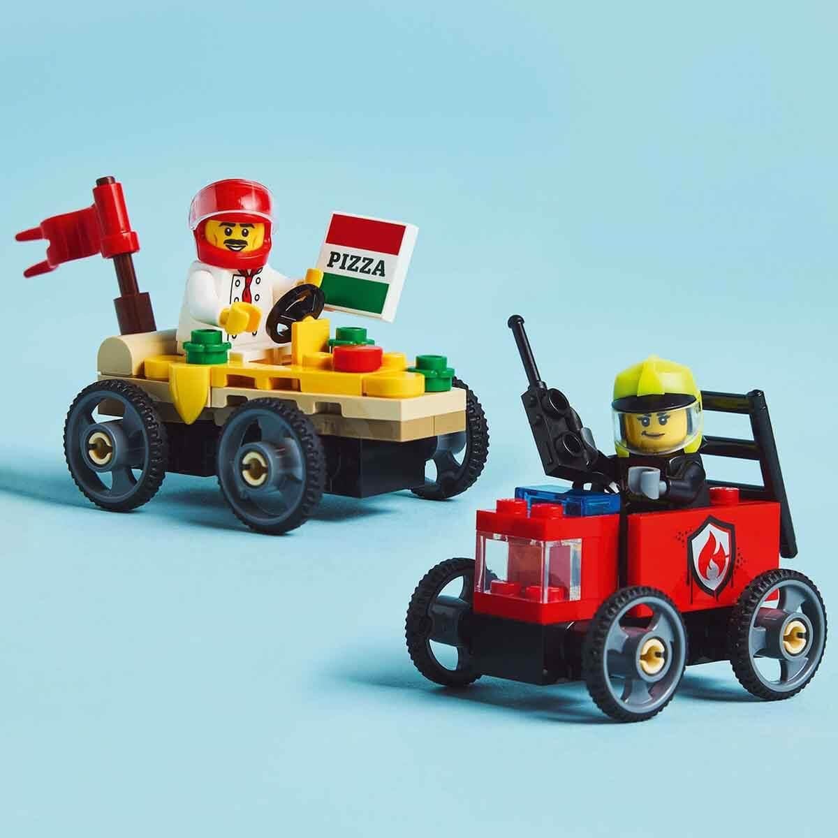 LEGO City Pizza Arabası İtfaiye Kamyonuna Karşı Yarış Arabası Paketi 60458 Lego LSC60458