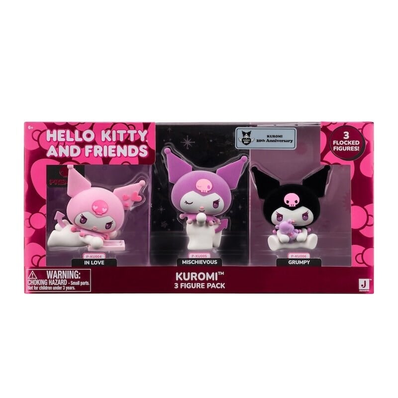 Hello Kitty 3'lü Kuromi 10 cm Figür Seti HKT0460-HKTJ2000 Giochi Preziosi HKTJ2000