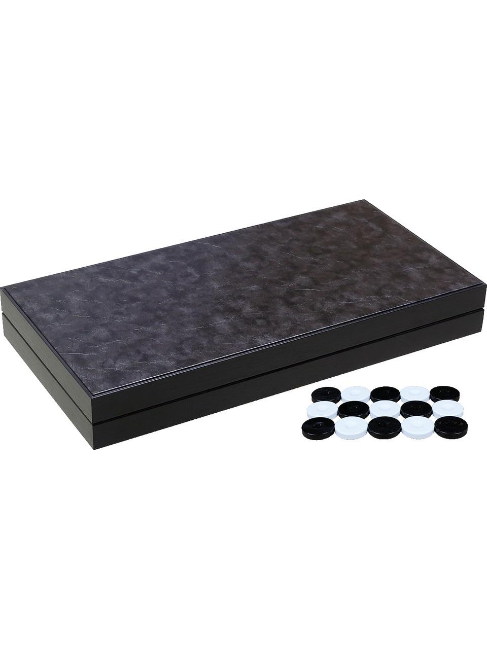 Classic Leather Royal Black Tavla KS Games T97