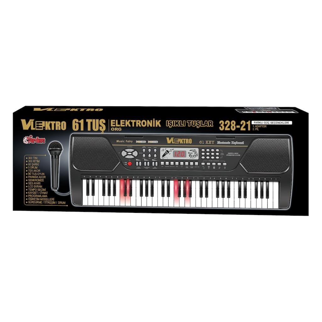 VLEKTRO 61 TUSLU ISIKLI BUYUK BOY ELEKTRONIK GITAR Diğer TFL 328 21