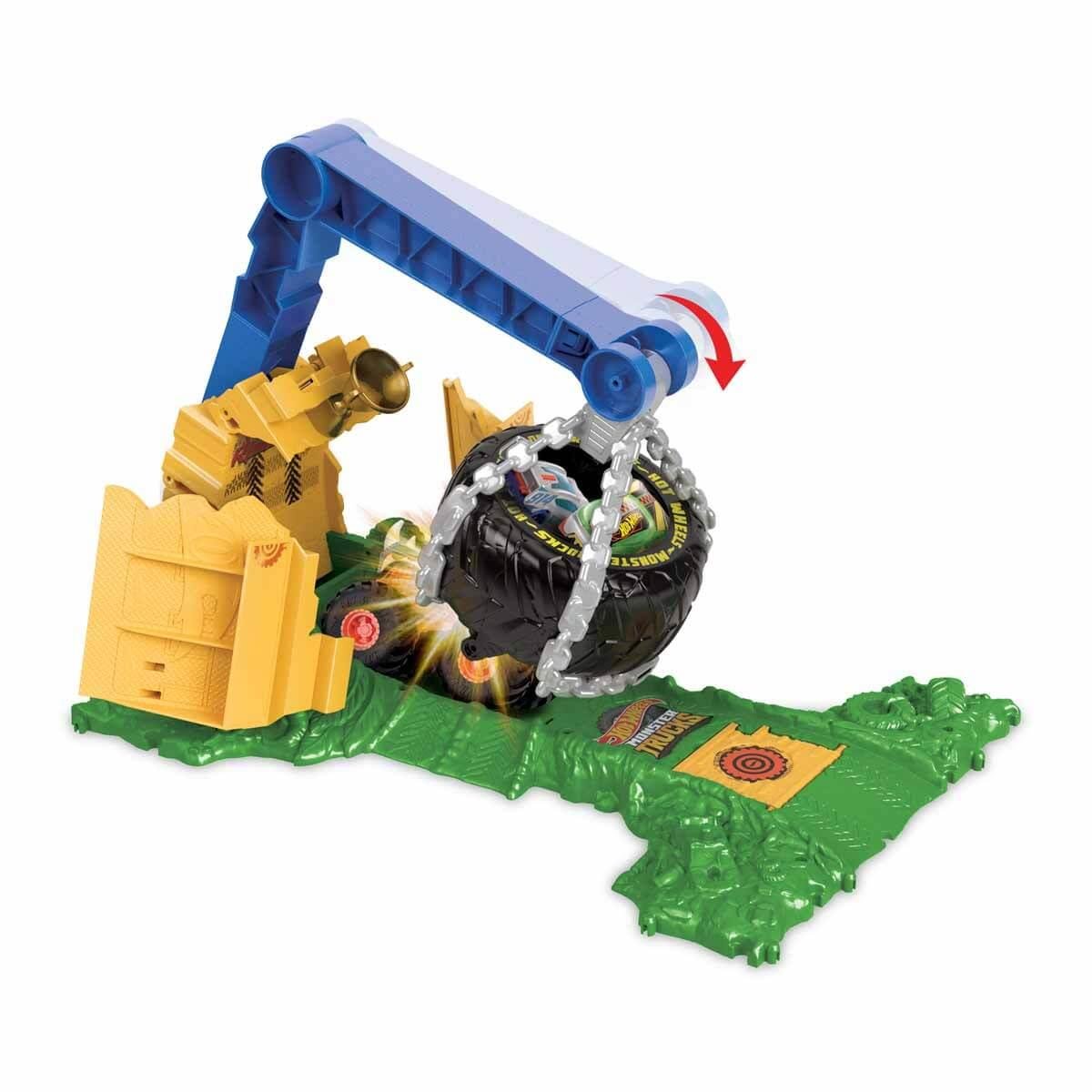 Hot Wheels Monster Trucks Arenada Rhinomite Mücadelesi Oyun Seti HTP18 Hot Wheels HTP18