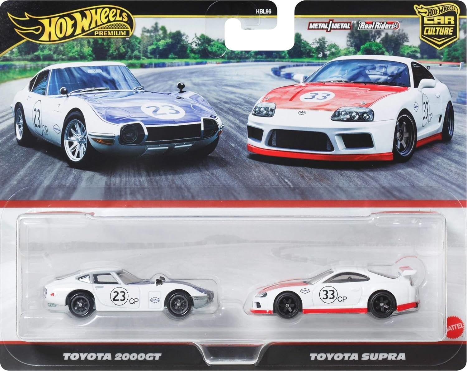 Hot Wheels Premium Car Culture 2li Toyota 2000 GT & Toyota Supra HBL96-JBL03 Hot Wheels JBL03