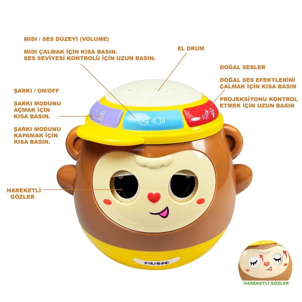 VARDEM PROJEKSIYONLU 5IN1 MAYMUN OYUN Diğer BIB 6005