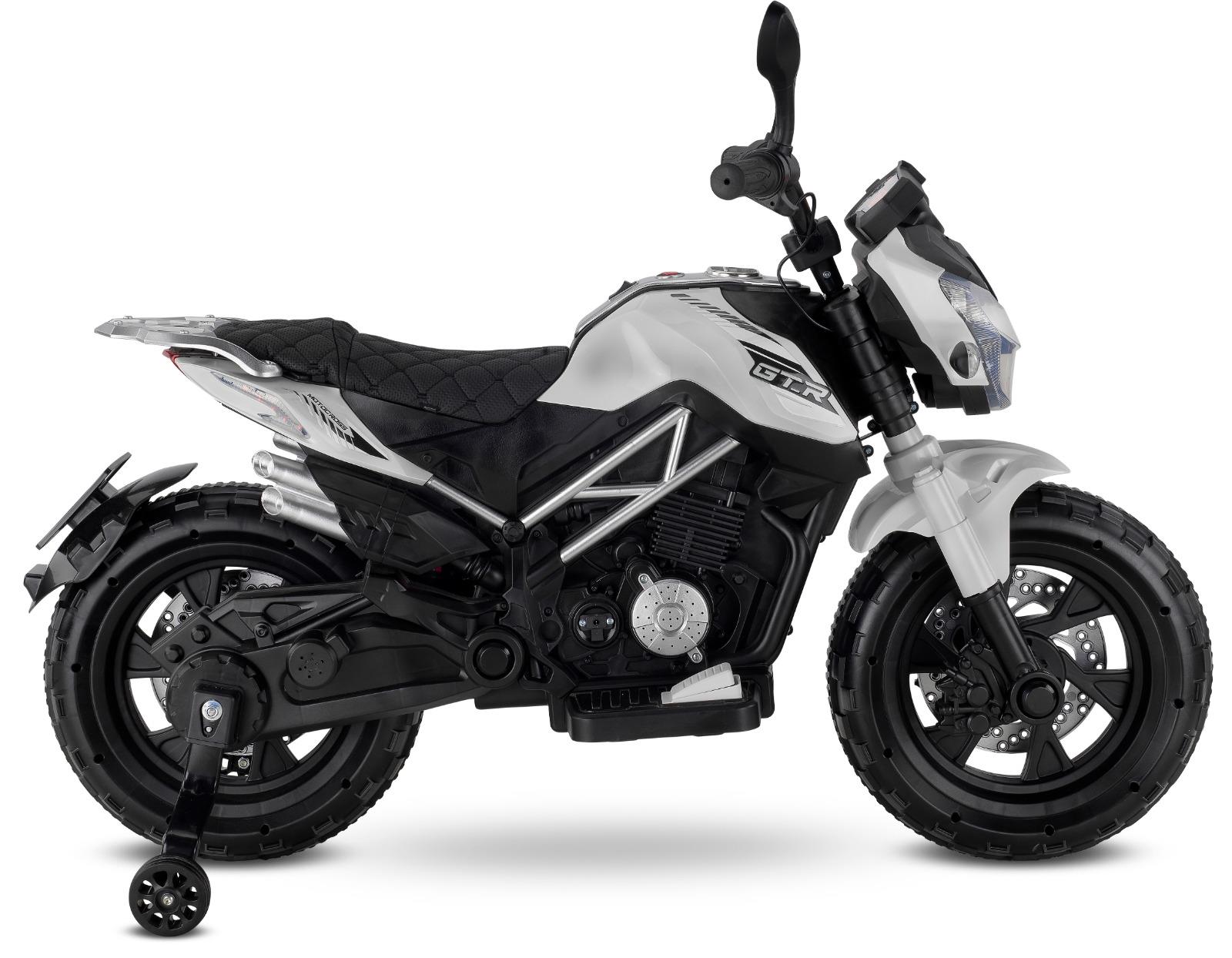 BABYHOPE 447 MOTOCROSS AKULU MOTORSIKLET 12V BEYAZ Diğer 447 MTCRSS B