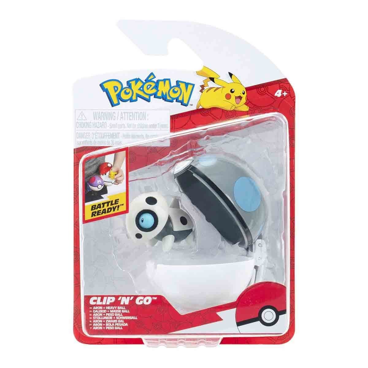 Pokémon Clip 'n' Go Poké Topu ve Figür Seti Aron + Heavy Ball 95057 C-PKW4147 Pokemon PKW4147