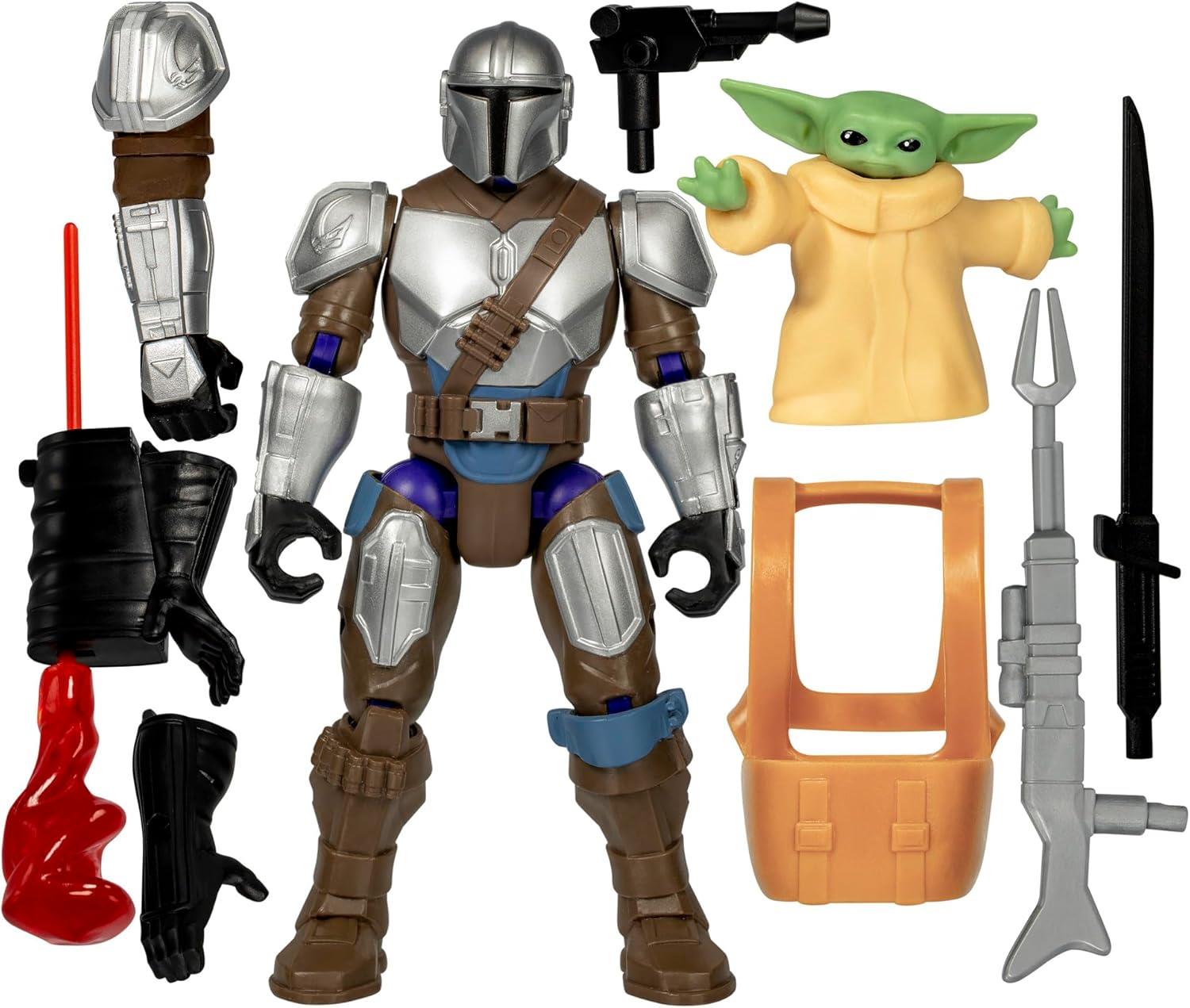 STAR WARS MIXMASHERS DELUXE FIGUR THE MANDALORIAN & GROGU F9481-G0300 Diğer G0300