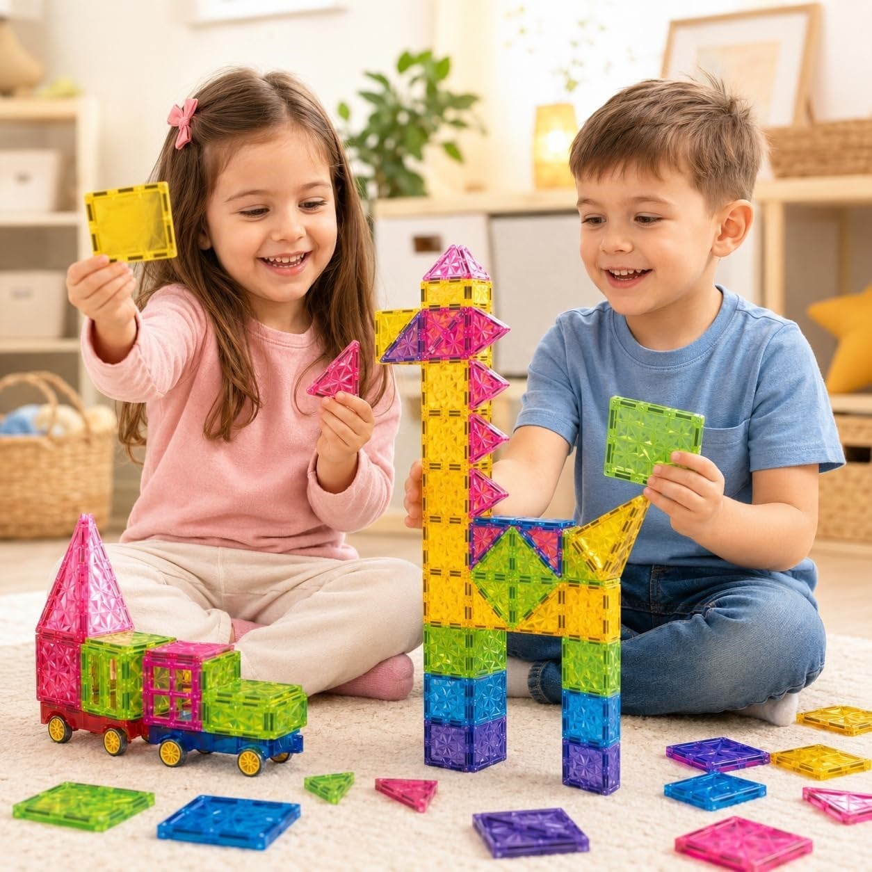 VARDEM 123 PARCA 7.5 CM MANYETIK YAPI BLOKLARI CPL088 Diğer VAR CPL088