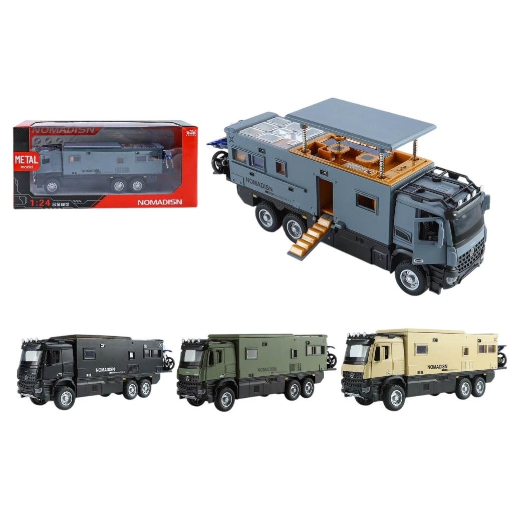 KUTULU CEK BIRAK 1:24 SESLI VE ISIKLI MOTORLU MODEL KARAVAN Diğer XHD A3217