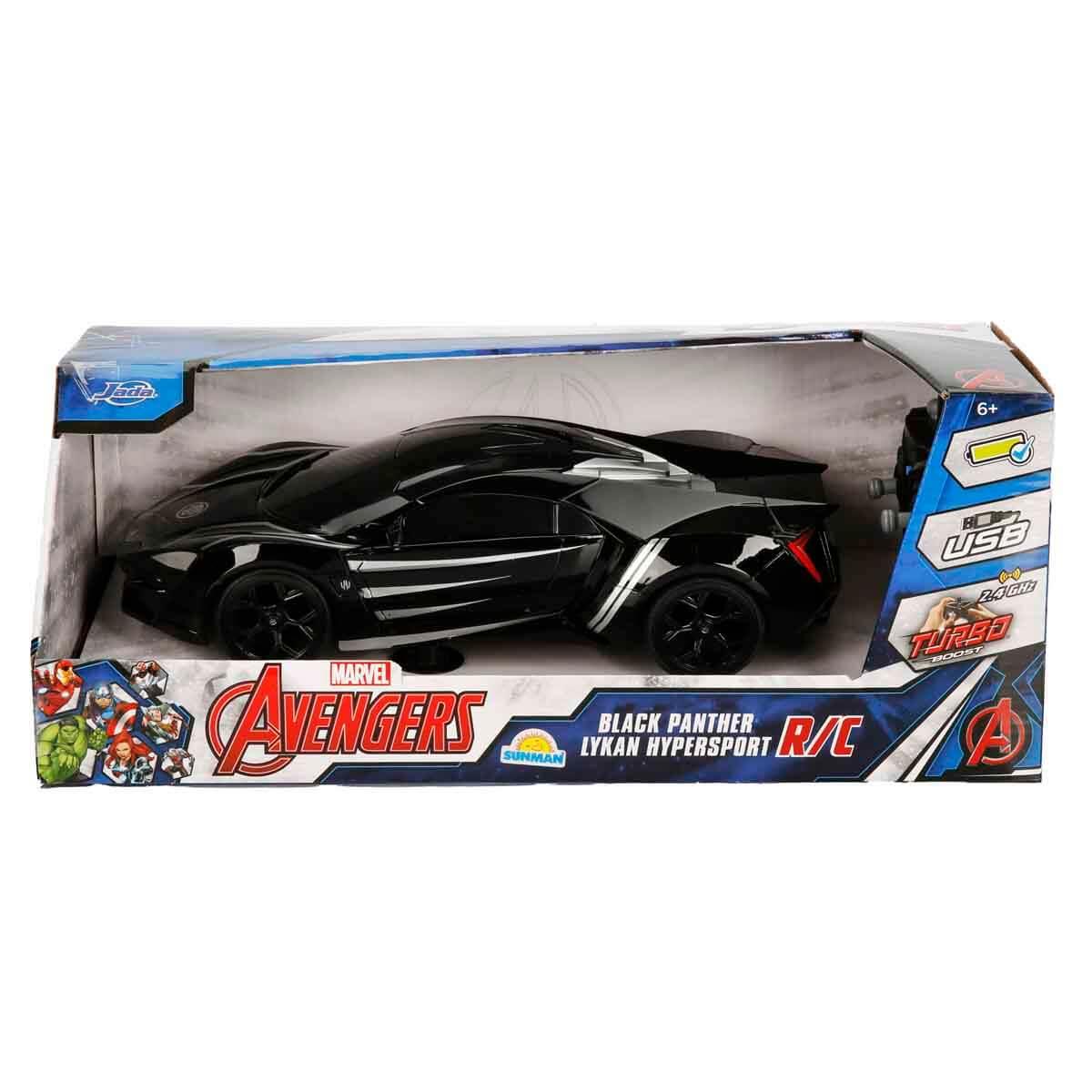 1:16 AVENGERS BLACK PANTHER LYKAN HYPERSPORT USB SARJLI UZAKTAN KUMANDALI ARABA 7037 Diğer S01007037