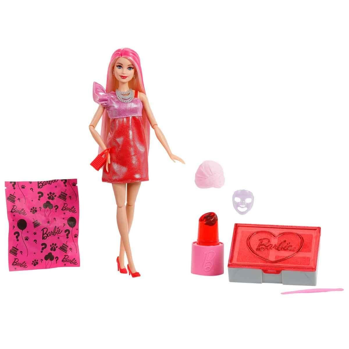 BARBIE UNBOXED GLAM PARTY SERISI KIRMIZI ISILTILI BEBEK JFG68-JFY68 Diğer JFY68