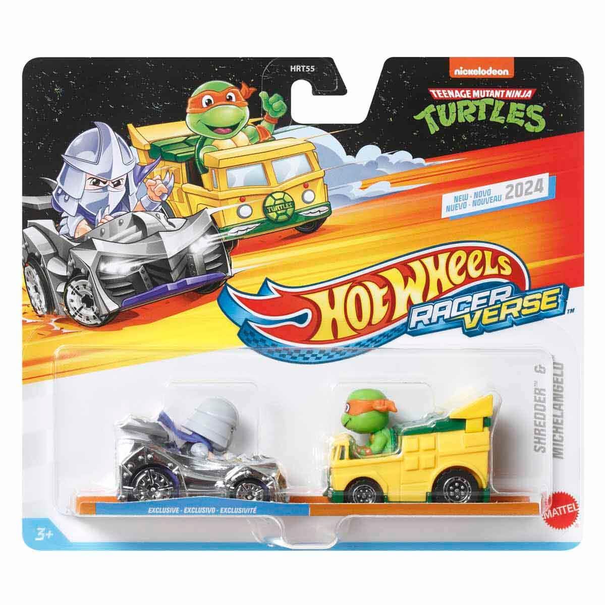 Hot Wheels Raceverse 2li Paket Shredder ve Michelangelo HRT55-HRT84 Hot Wheels HRT84