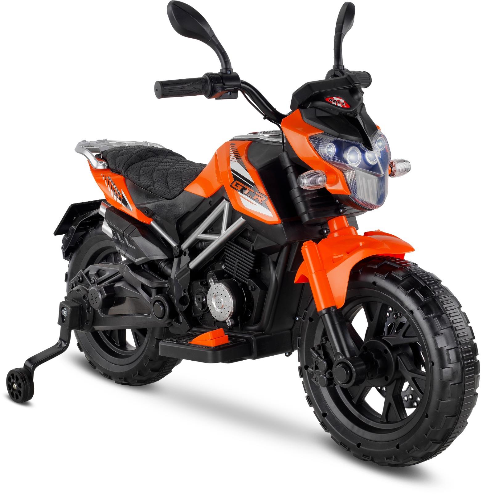 BABYHOPE 447 MOTOCROSS AKULU MOTORSIKLET 12V TURUNCU Diğer 447 MTCRSS T