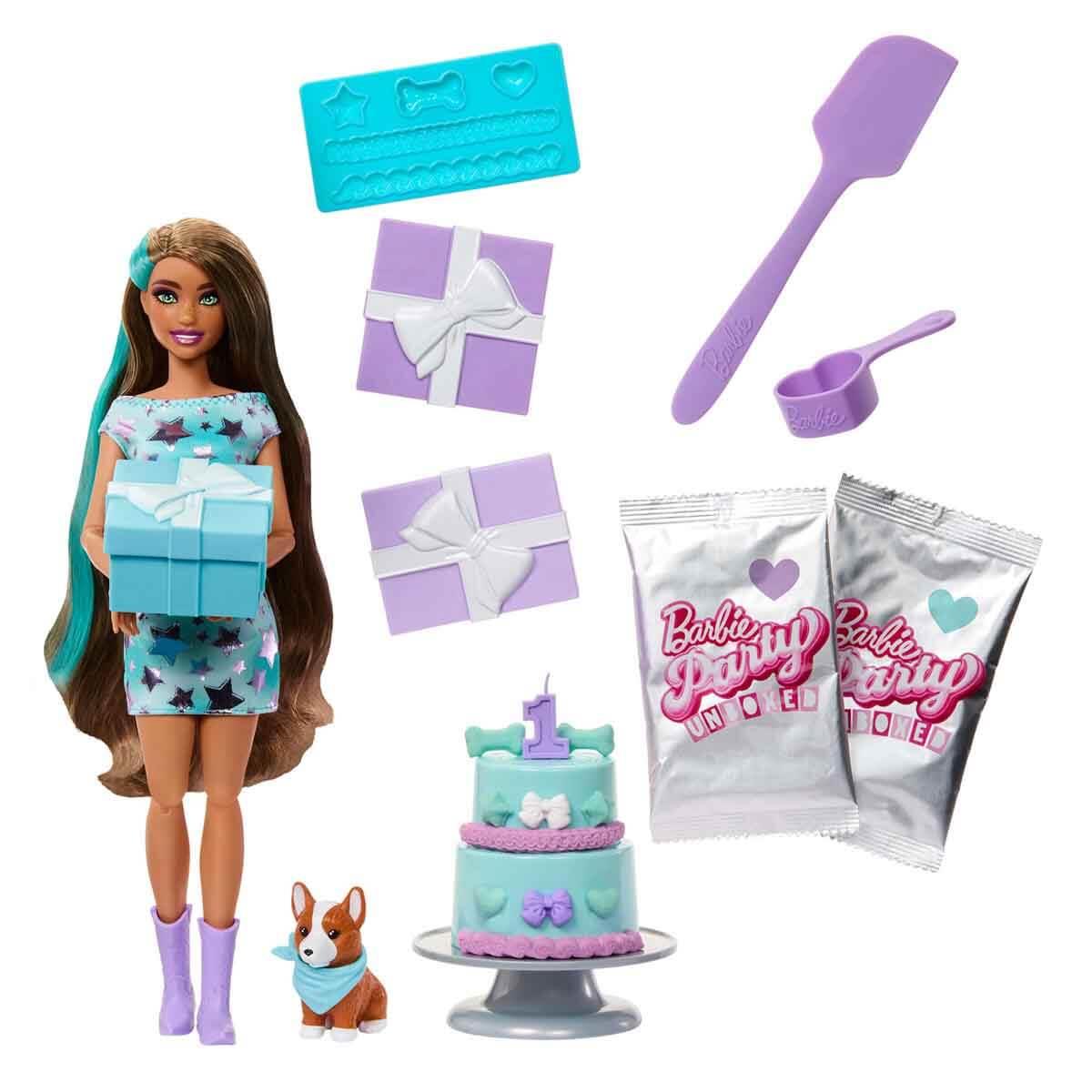 Barbie Parti Paketi Minik Dostumun Doğum Günü Serisi Pembe Kutu Jfg68-Jfg72 Barbie JFG72