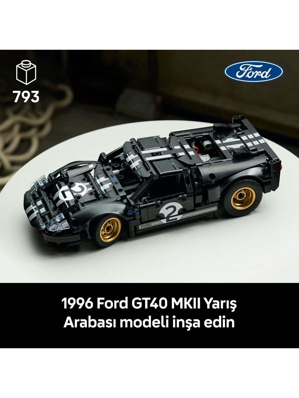 LEGO Technic 1966 Ford GT40 MKII Yarış Arabası 42223 Lego LMT42223