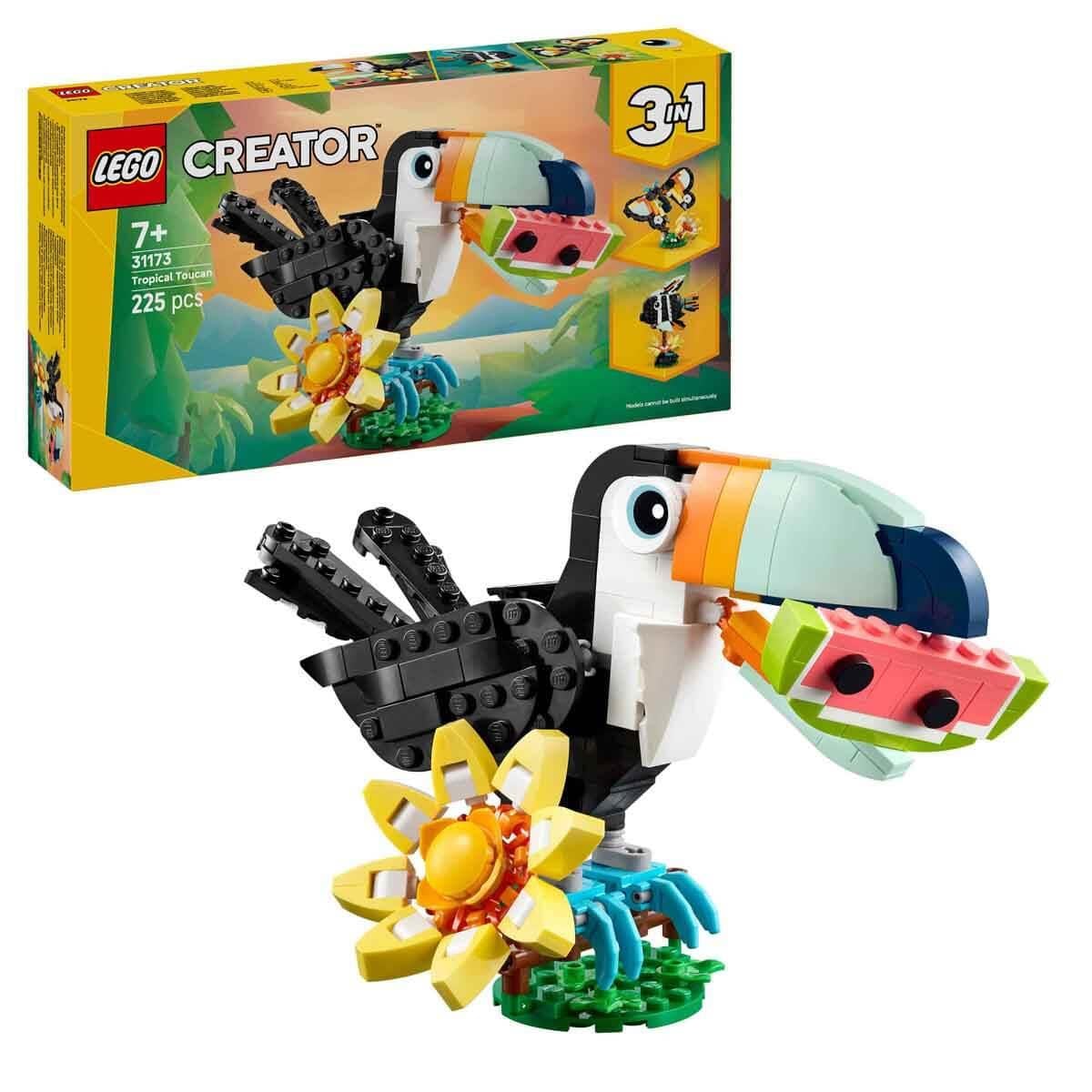 LEGO CREATOR 3U 1 ARADA VAHSI HAYVANLAR: TROPIKAL TUKAN KUSU 31173 Diğer LMC31173