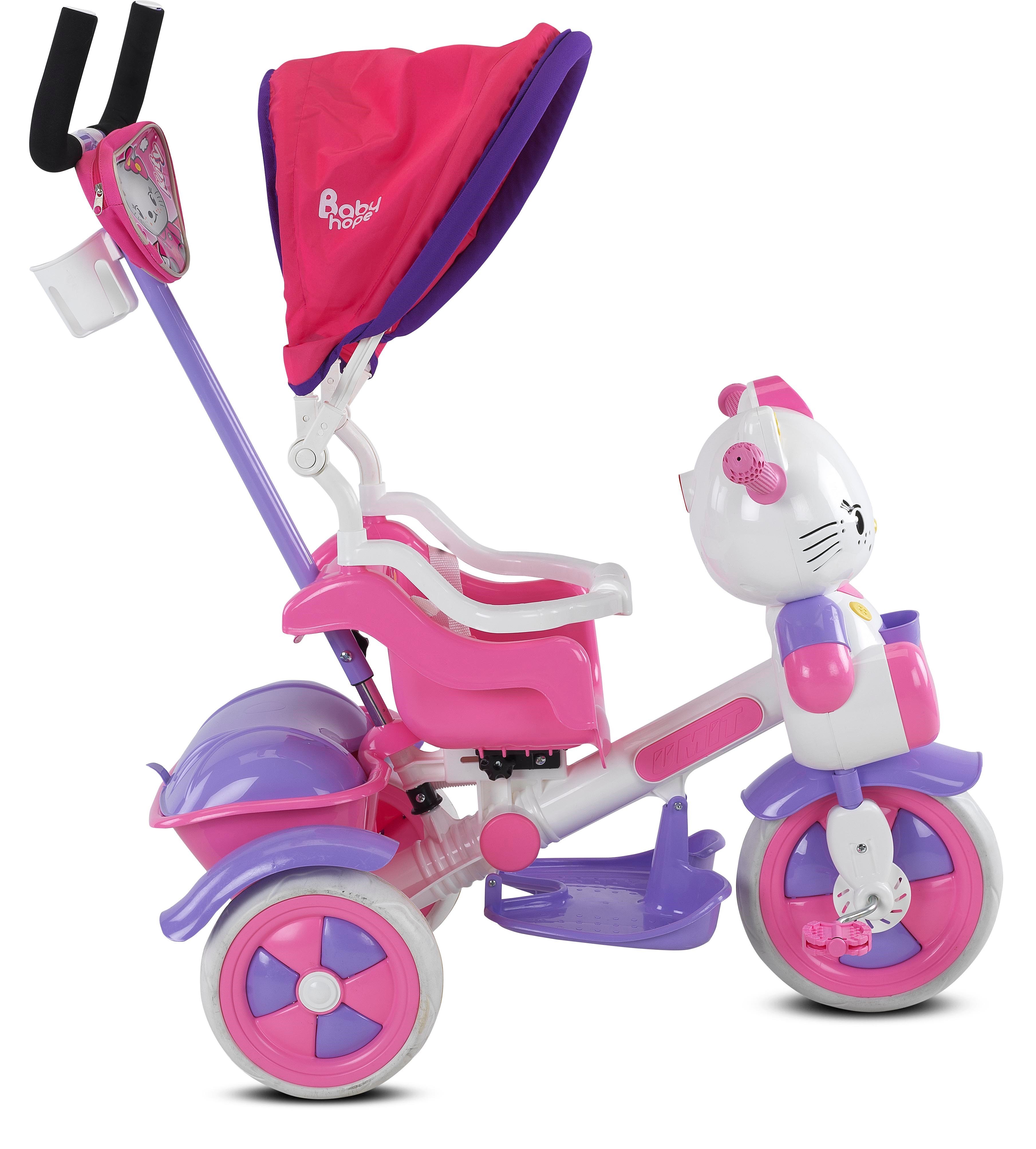 Babyhope Kety 3 Teker Kontrollü Bisiklet Pembe Babyhope BSK003