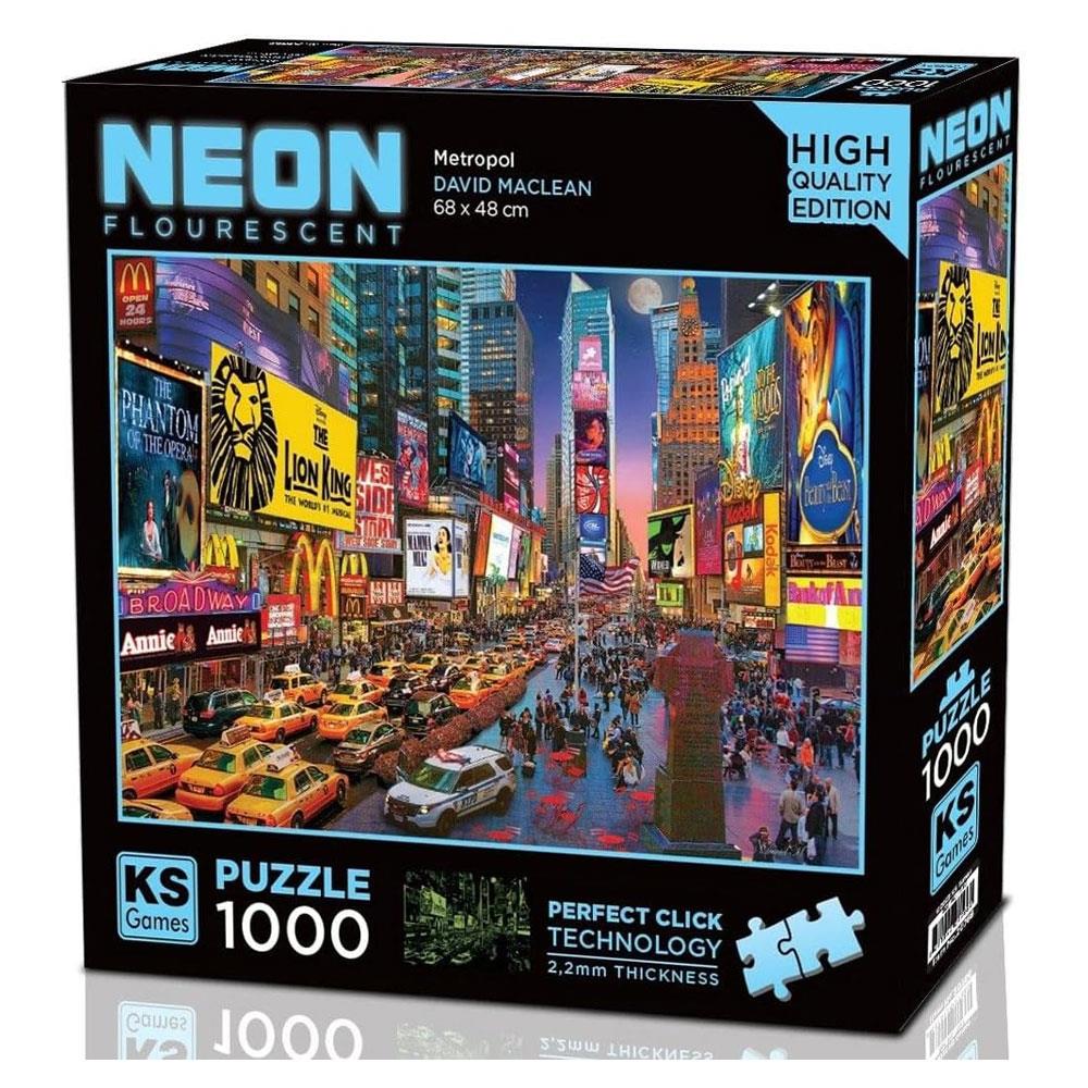 KS PUZZLE 1000 PARCA NEON METROPOL Diğer KS 20766