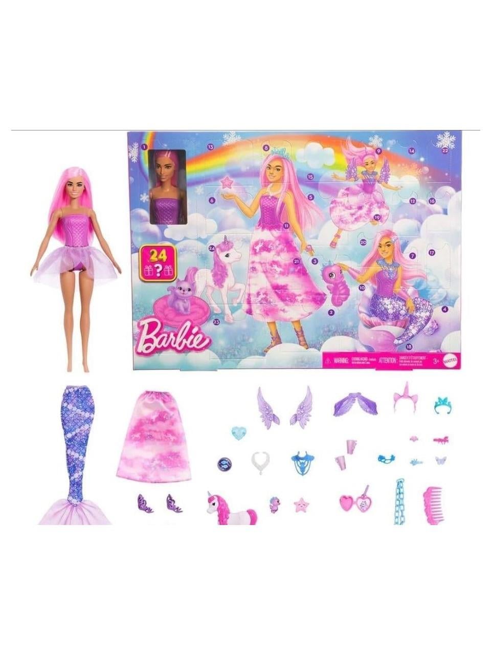 BARBIE ADVENT CALENDAR WITH DOLL FANTASY JFL66 Diğer JFL66