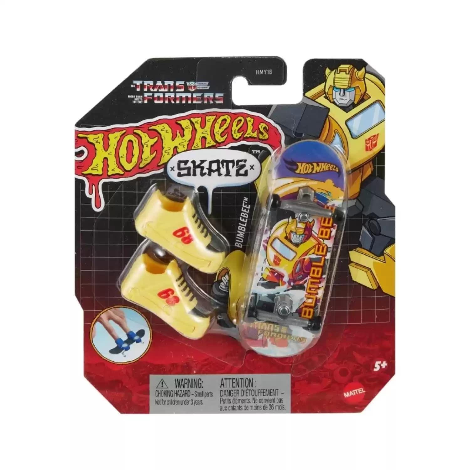 Hot Wheels Skate Parmak Kaykay ve Ayakkabı Paketleri Bumblebee HMY18-HVK38 Hot Wheels HVK38